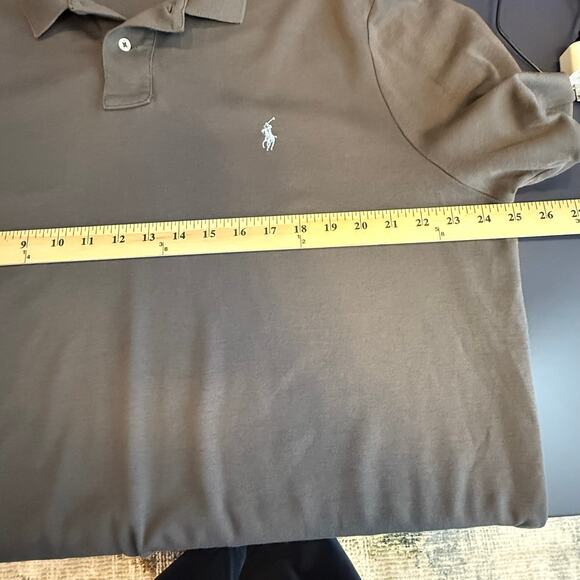 Polo Ralph Lauren Men’s Polo Shirt XXL Gray Short Sleeve Pony Logo Classic Fit - Picture 3 of 5